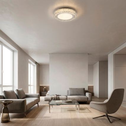 JUST LIGHT. 15222-17 - LED Stropní svítidlo KULUNKA LED/46W/230V pr. 50 cm lesklý chrom