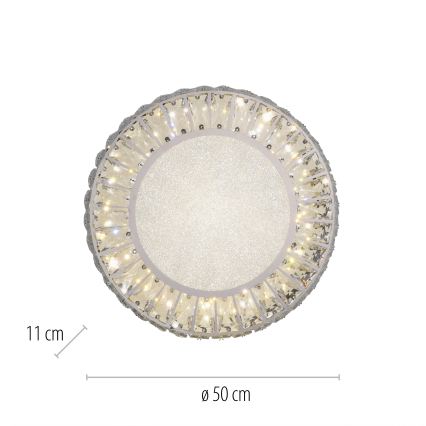 JUST LIGHT. 15222-17 - LED Stropní svítidlo KULUNKA LED/46W/230V pr. 50 cm lesklý chrom