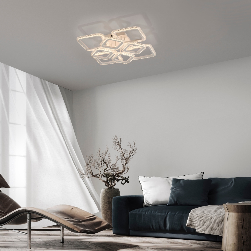 JUST LIGHT. 15269-16 - LED Stropní svítidlo CRYSTALLO LED/43,5W/230V 49x49 cm bílá