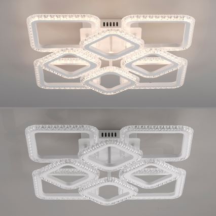 JUST LIGHT. 15269-16 - LED Stropní svítidlo CRYSTALLO LED/43,5W/230V 49x49 cm bílá