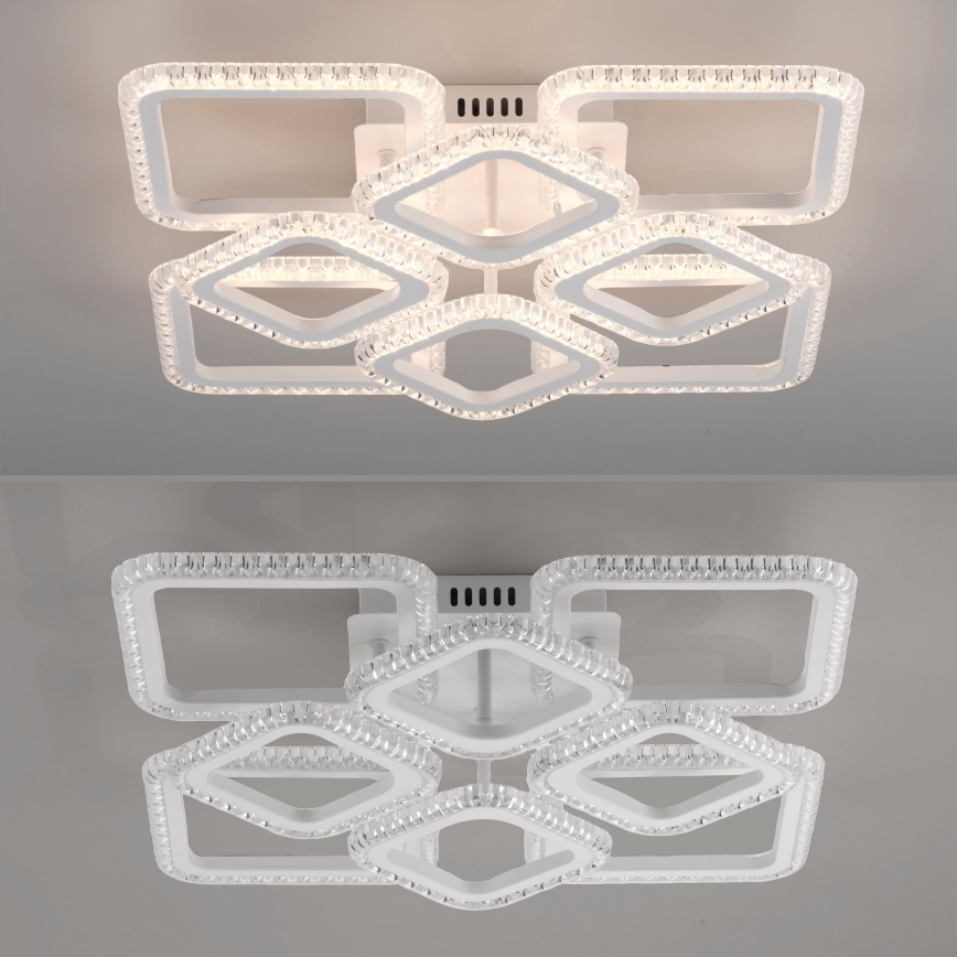 JUST LIGHT. 15269-16 - LED Stropní svítidlo CRYSTALLO LED/43,5W/230V 49x49 cm bílá