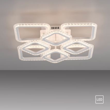 JUST LIGHT. 15269-16 - LED Stropní svítidlo CRYSTALLO LED/43,5W/230V 49x49 cm bílá