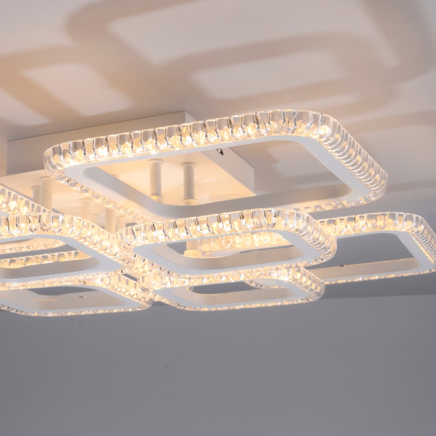 JUST LIGHT. 15269-16 - LED Stropní svítidlo CRYSTALLO LED/43,5W/230V 49x49 cm bílá