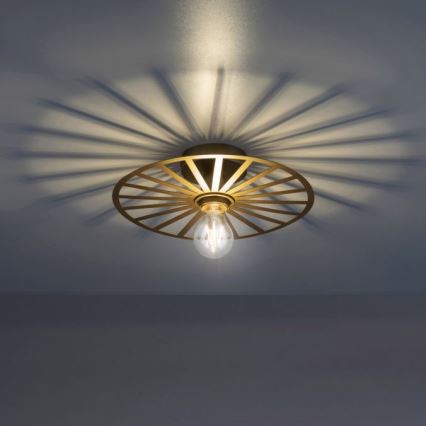 JUST LIGHT. 15635-60 - Stropní svítidlo SPIKE 1xE27/40W/230V pr. 30 cm mosaz