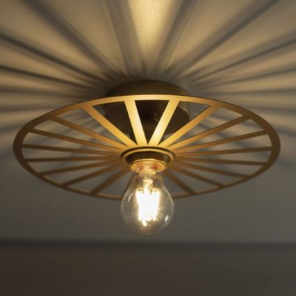 JUST LIGHT. 15635-60 - Stropní svítidlo SPIKE 1xE27/40W/230V pr. 30 cm mosaz