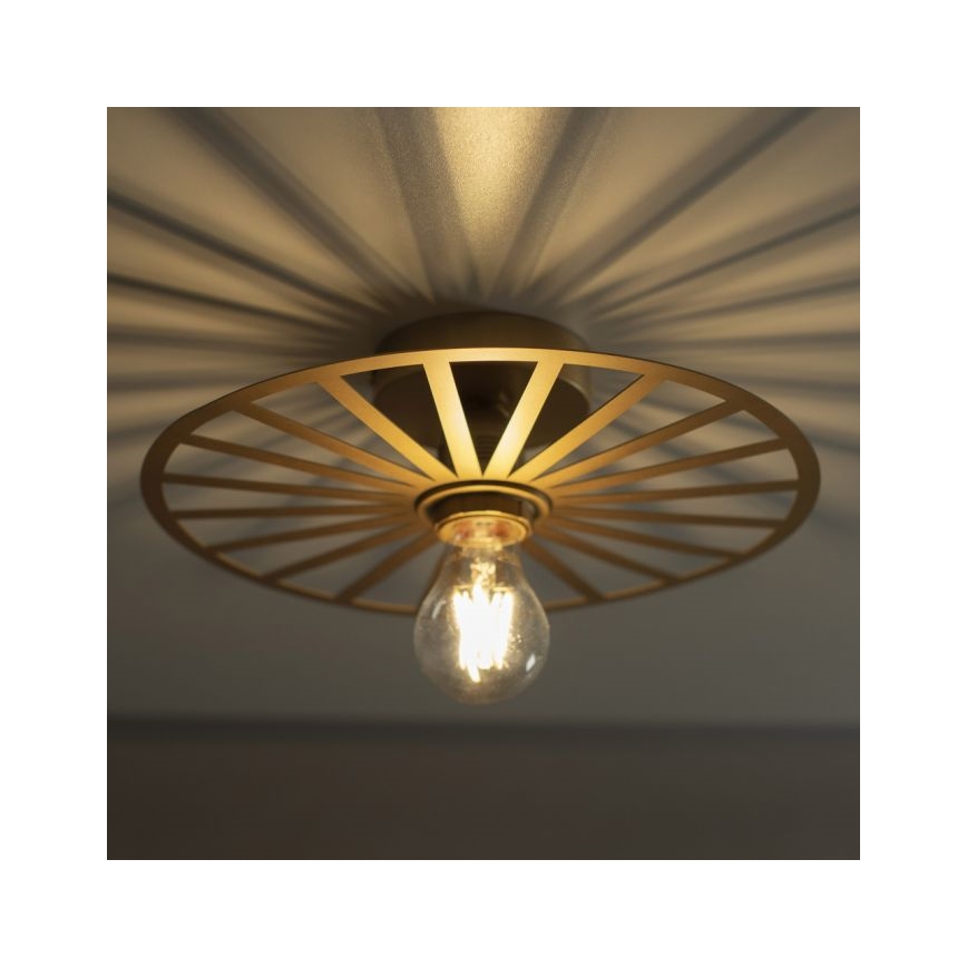 JUST LIGHT. 15635-60 - Stropní svítidlo SPIKE 1xE27/40W/230V pr. 30 cm mosaz