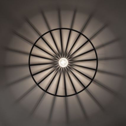 JUST LIGHT. 15636-18 - Stropní svítidlo SPIKE 1xE27/40W/230V pr. 50 cm černá