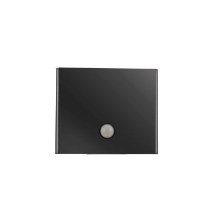 JUST LIGHT. 19471-18 - LED Venkovní nástěnné svítidlo se senzorem AMIN 2xLED/1,25W/3,7V 4400mAh IP44 černá