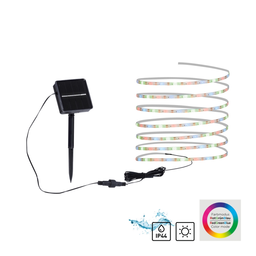 JUST LIGHT. 19971-18 - LED RGB Solární pásek TEANIA LED/3,7V 5 m 1200 mAh IP44 černá