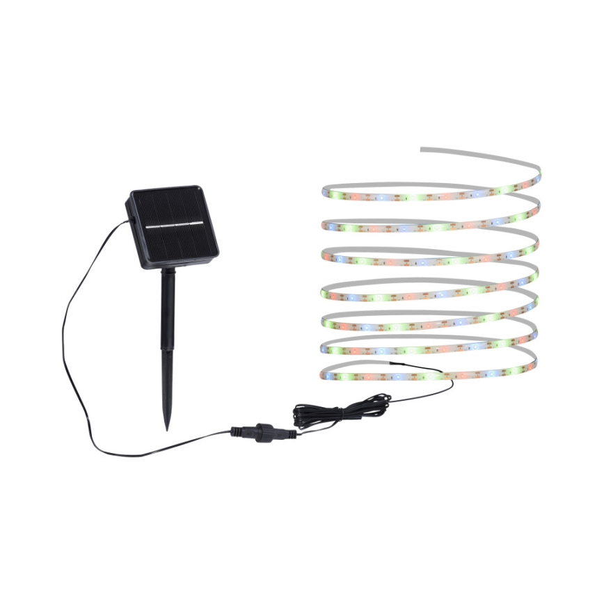JUST LIGHT. 19971-18 - LED RGB Solární pásek TEANIA LED/3,7V 5 m 1200 mAh IP44 černá
