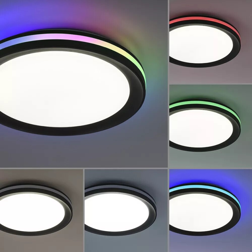 JUST LIGHT. 7509018 - LED RGBW Stmívatelné stropní svítidlo GANGES LED/24W/230V 2700-5000K + dálkové ovládání