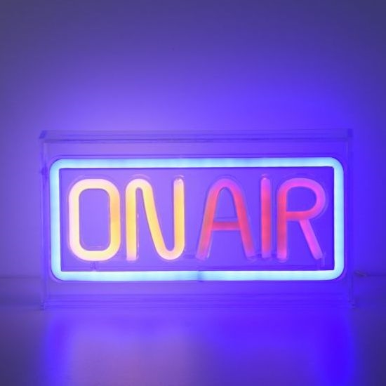 JUST LIGHT. 85013-70 - LED Neonová stolní dekorace NEON LED/4W/5V On Air