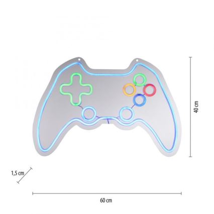 JUST LIGHT. 85022-70 - LED Neonová nástěnná dekorace NEON 1xLED/6,5W/5V gamer