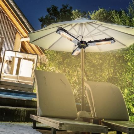 JUST LIGHT. 99513-18 - Venkovní topné těleso GLOW 3x650W/1300W/2000W/230V IP34