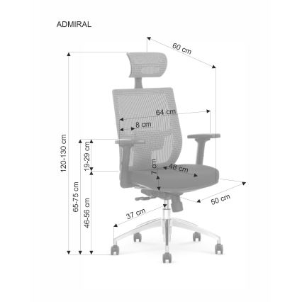 Kancelářská židle ELMIR černá/šedá