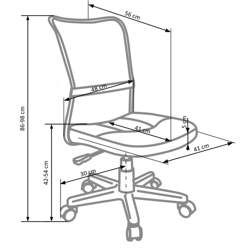 Kancelářská židle FANA šedá/černá