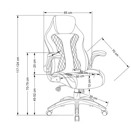 Kancelářská židle HAME černá/šedá