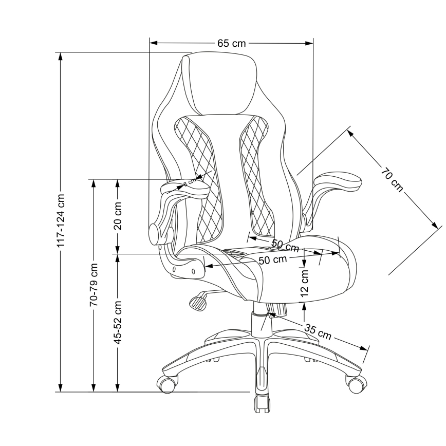 Kancelářská židle HAME černá/šedá
