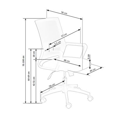 Kancelářská židle TONA černá