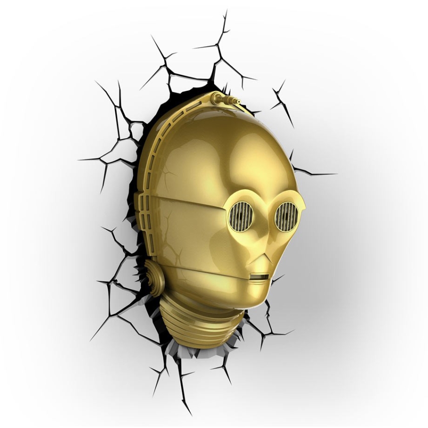 Kanlux 15215 - Dětské nástěnné 3D svítidlo SW C-3PO LED/3xAA
