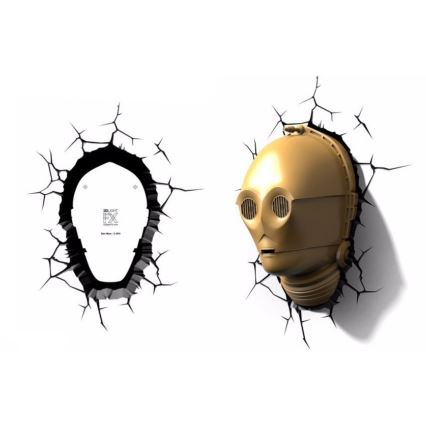 Kanlux 15215 - Dětské nástěnné 3D svítidlo SW C-3PO LED/3xAA