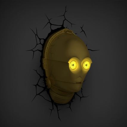 Kanlux 15215 - Dětské nástěnné 3D svítidlo SW C-3PO LED/3xAA