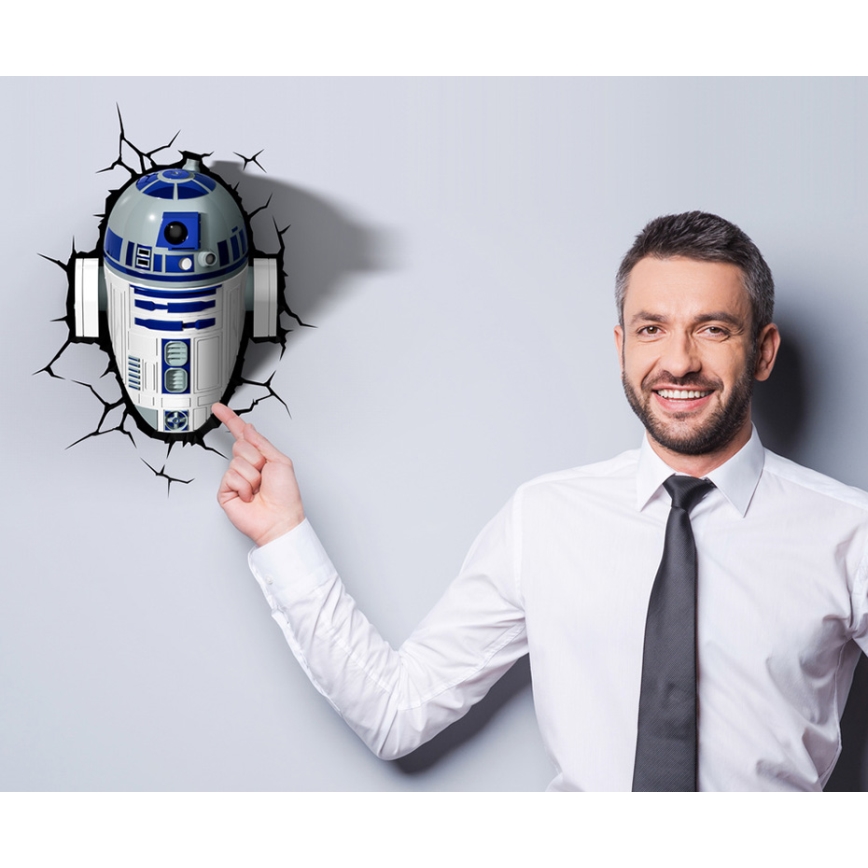 Kanlux 15217 - Dětské nástěnné 3D svítidlo SW R2-D2 LED/3xAA