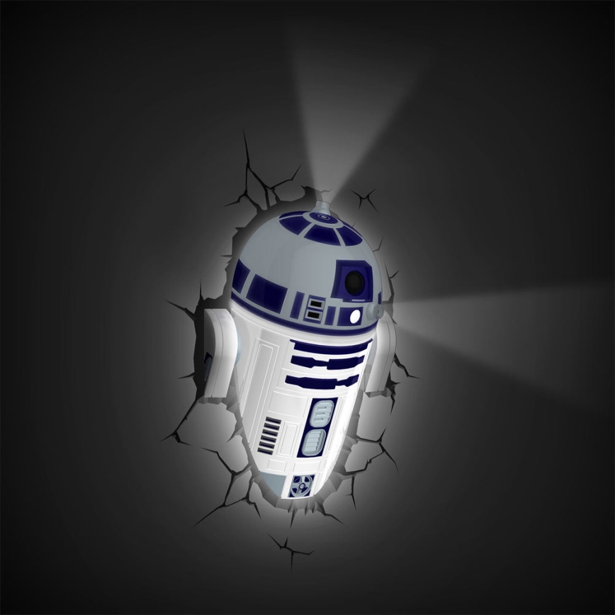 Kanlux 15217 - Dětské nástěnné 3D svítidlo SW R2-D2 LED/3xAA