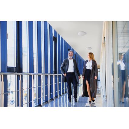 LED Stropní svítidlo se senzorem pohybu a soumraku FOGLER LED/12W/230V pr. 28 cm