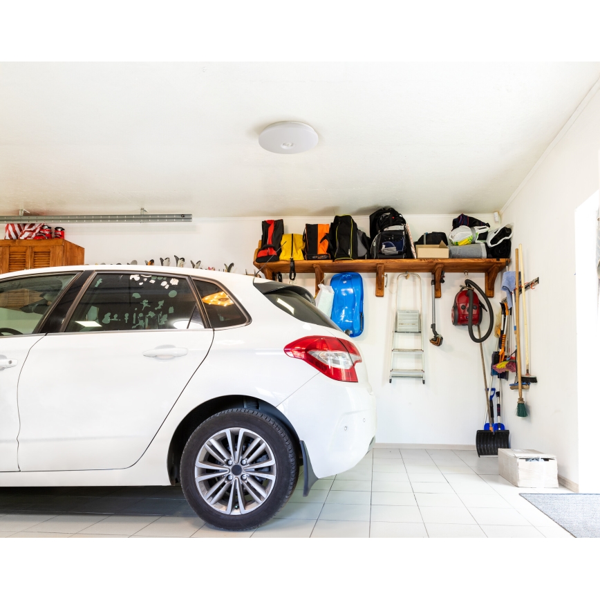 LED Stropní svítidlo se senzorem pohybu a soumraku FOGLER LED/12W/230V pr. 28 cm