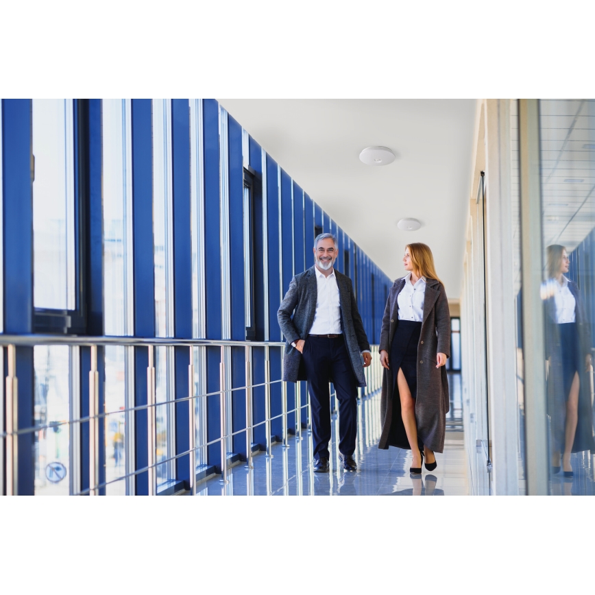 LED Stropní svítidlo se senzorem pohybu a soumraku FOGLER LED/17W/230V pr. 33 cm