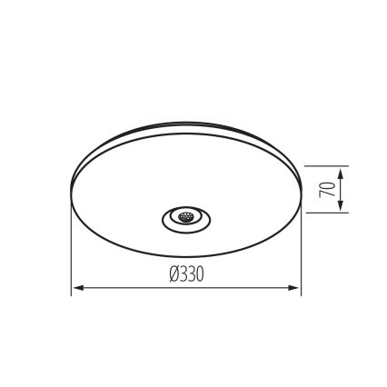 LED Stropní svítidlo se senzorem pohybu a soumraku FOGLER LED/17W/230V pr. 33 cm