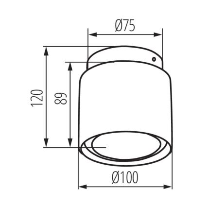 LED Stropní bodové svítidlo SONOR 1xGU10/10W/230V + LED/4W černá