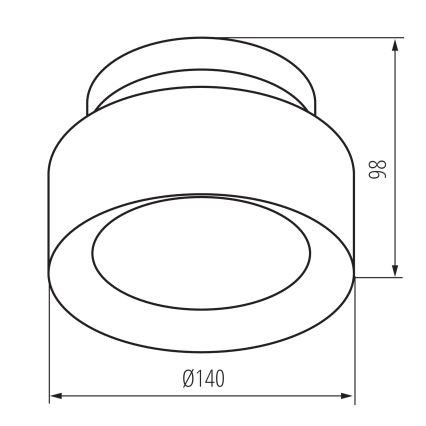LED Bodové svítidlo SONOR LED/12W/230V 3000/4000/5700K + LED/1,5W 2200K pr. 14 cm bílá