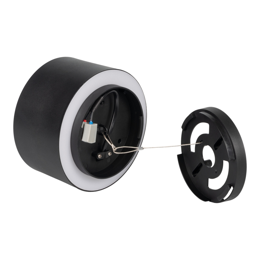 LED Bodové svítidlo SONOR LED/12W/230V 3000/4000/5700K + LED/1,5W 2200K pr. 14 cm černá
