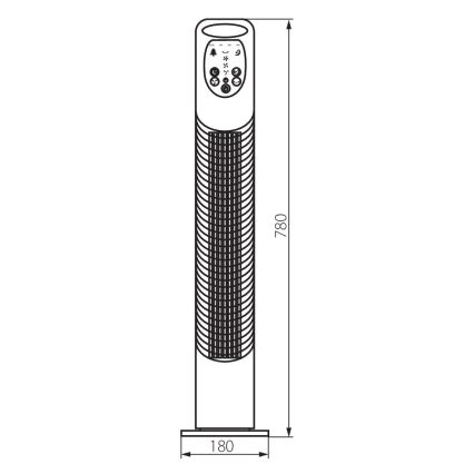 Sloupový ventilátor VENICO 40W/230V černá + DO