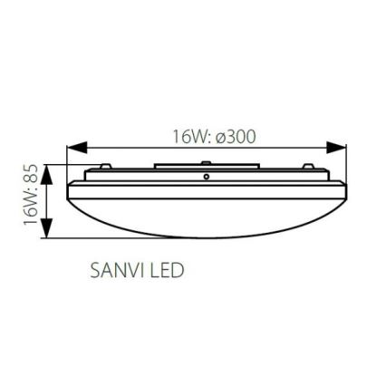 LED Stmívatelné stropní svítidlo LED/16W/230V