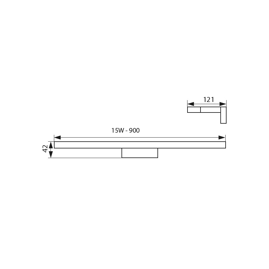 LED Koupelnové osvětlení zrcadla ASTEN LED/15W/230V IP44 černá