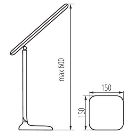 LED Stolní lampa DOSAN LED/8W/230V černá