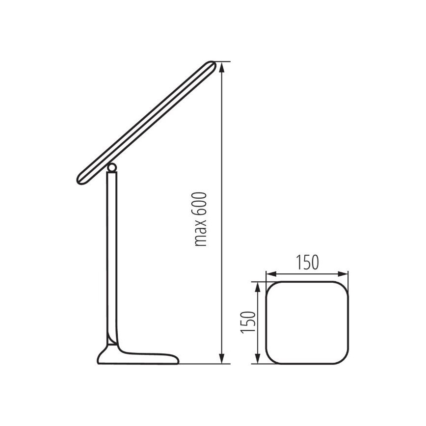LED Stolní lampa DOSAN LED/8W/230V černá