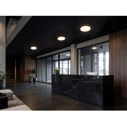 LED Stropní svítidlo se senzorem pohybu a soumraku VARSO LED/22/30W/230V 3000/4000/6500K pr. 33 cm IP54