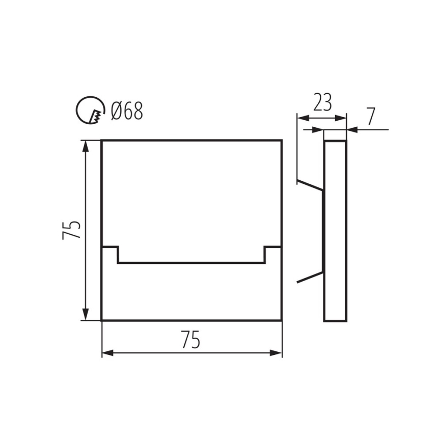 LED Nástěnné schodišťové svítidlo SABIK LED/0,8W/12V 3000K