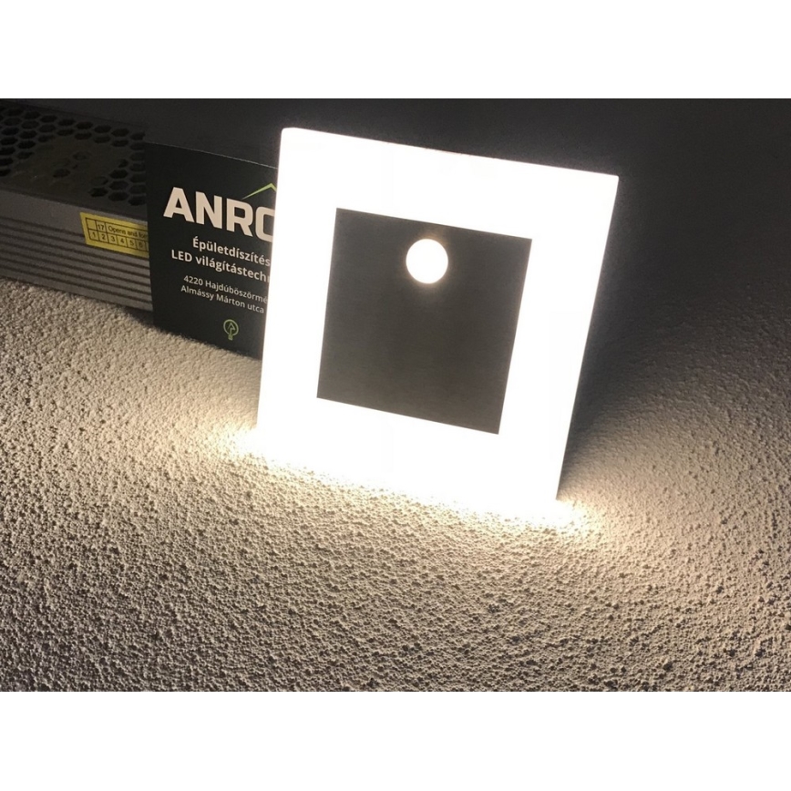 LED Schodišťové svítidlo APUS se senzorem LED/0,8W/12V 3000K