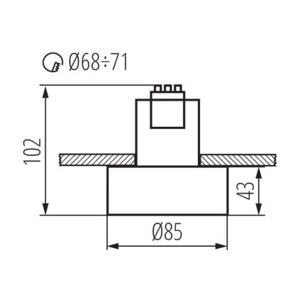 Podhledové svítidlo MINI RITI 1xGU10/25W/230V bílá/zlatá