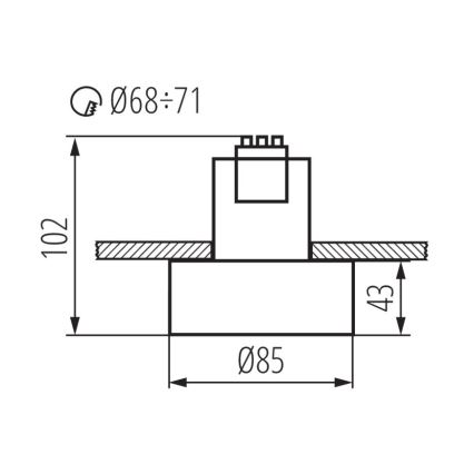 Podhledové svítidlo MINI RITI 1xGU10/25W/230V černá/bílá