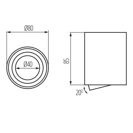 Bodové svítidlo BORD ONE 1xGU10/10W/230V černá