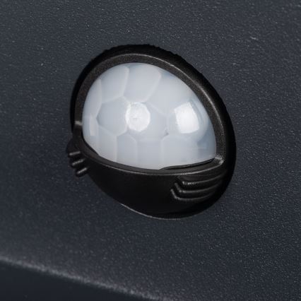 LED Venkovní nástěnné svítidlo se senzorem pohybu a soumraku REKA LED/7W/230V IP54 antracit hranatý