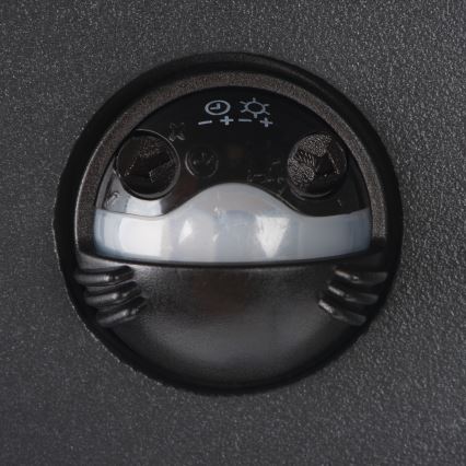 LED Venkovní nástěnné svítidlo se senzorem pohybu a soumraku REKA LED/7W/230V IP54 antracit kulatý