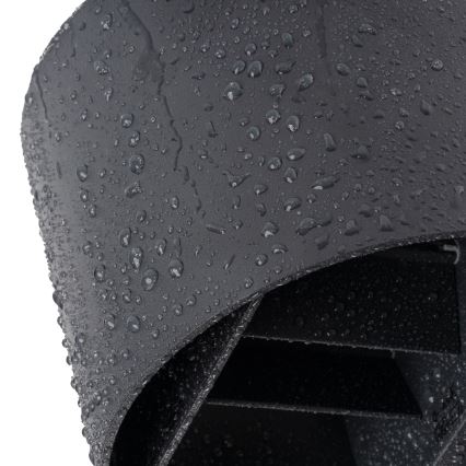 LED Venkovní nástěnné svítidlo se senzorem pohybu a soumraku REKA LED/7W/230V IP54 antracit kulatý