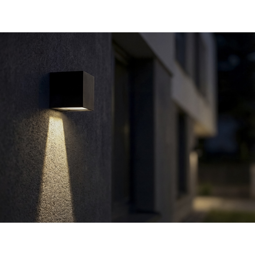 LED Solární nástěnné svítidlo se senzorem REKA LED/6W/3,7V 1800 mAh 3000/4000/6500K IP65 antracit